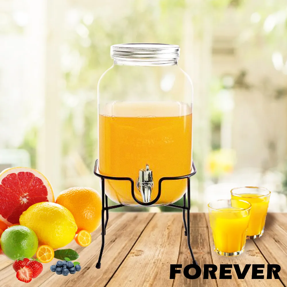【日本FOREVER】派對果汁大容量玻璃6L飲料桶(含桶架) 歷史價格詳細信息