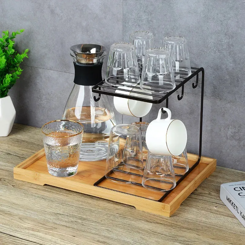 瀝水茶杯架家用折疊收納置物晾杯架竹製倒掛水杯架子功夫茶具配件 歷史價格詳細信息