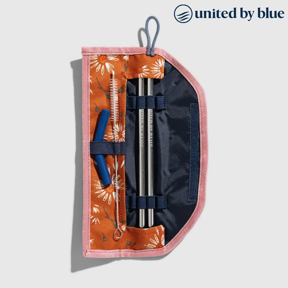 United by blue 防潑水吸管收納包組 印花米色/附2不鏽鋼吸管/1清潔刷 814-037 Straw Kit 歷史價格詳細信息