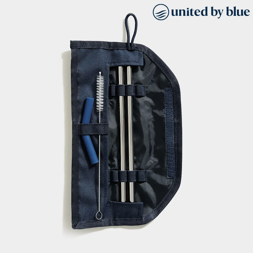 United by blue 防潑水吸管收納包組 印花米色/附2不鏽鋼吸管/1清潔刷 814-037 Straw Kit 歷史價格詳細信息