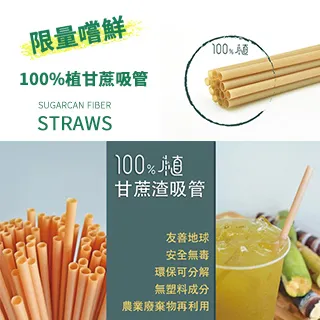 【100%植】環保標章認證吸管 環保珍珠吸管 甘蔗吸管12*210mm 100入 歷史價格詳細信息
