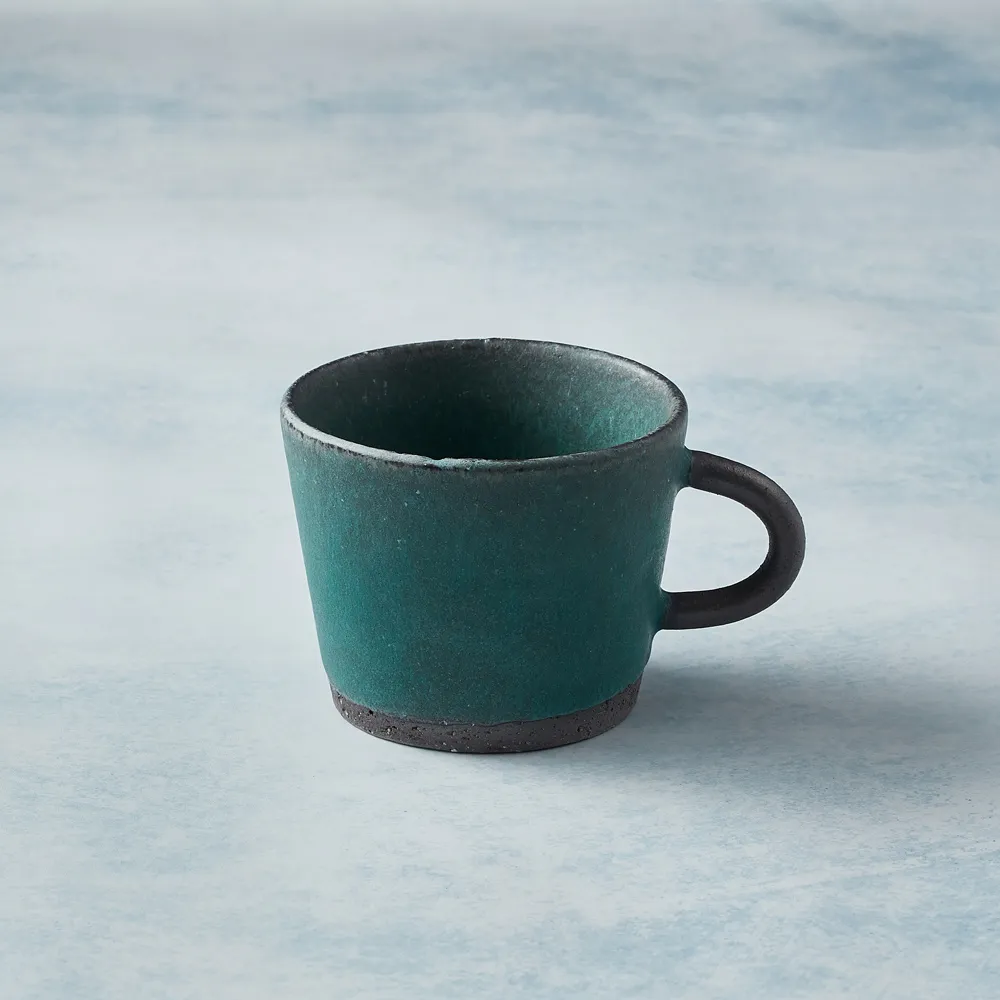 日本美濃燒 - 寬口圓柄馬克杯 - 青綠 歷史價格詳細信息