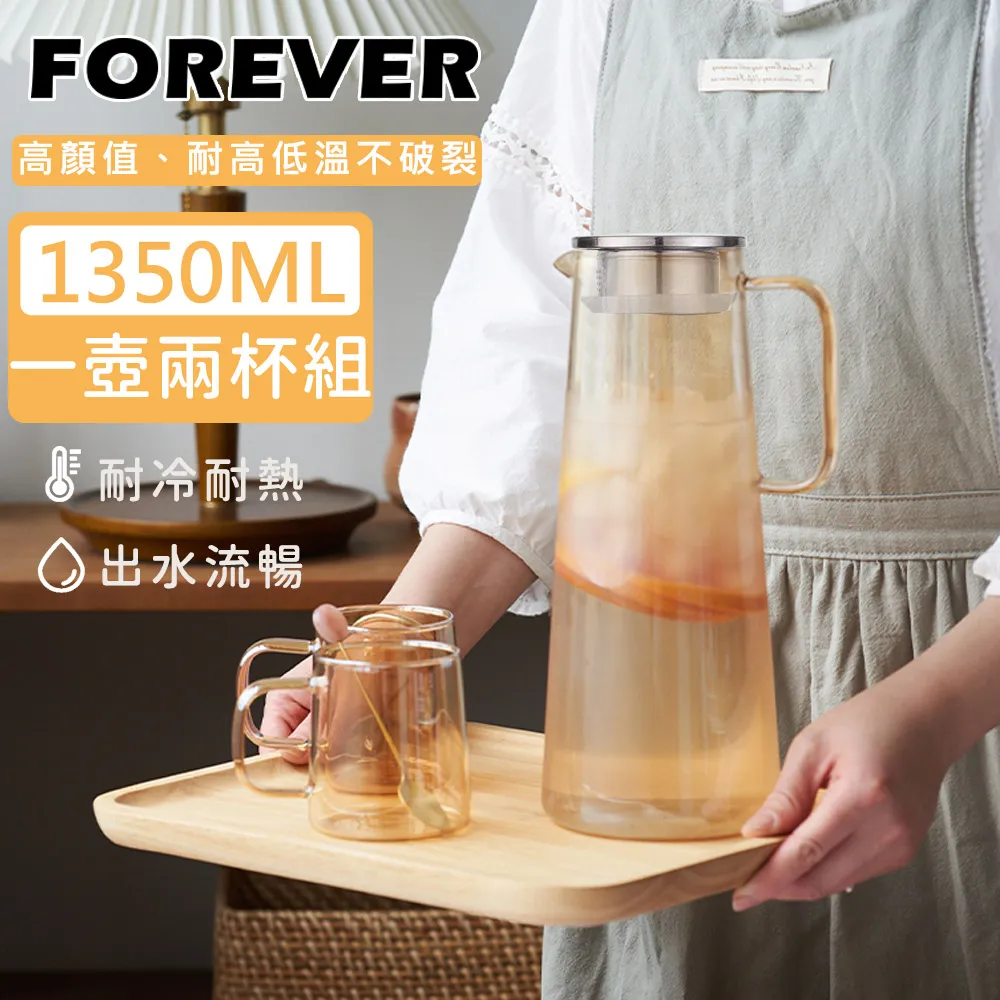 【日本FOREVER】耐熱玻璃玫瑰金把手水壺1800ML 歷史價格詳細信息