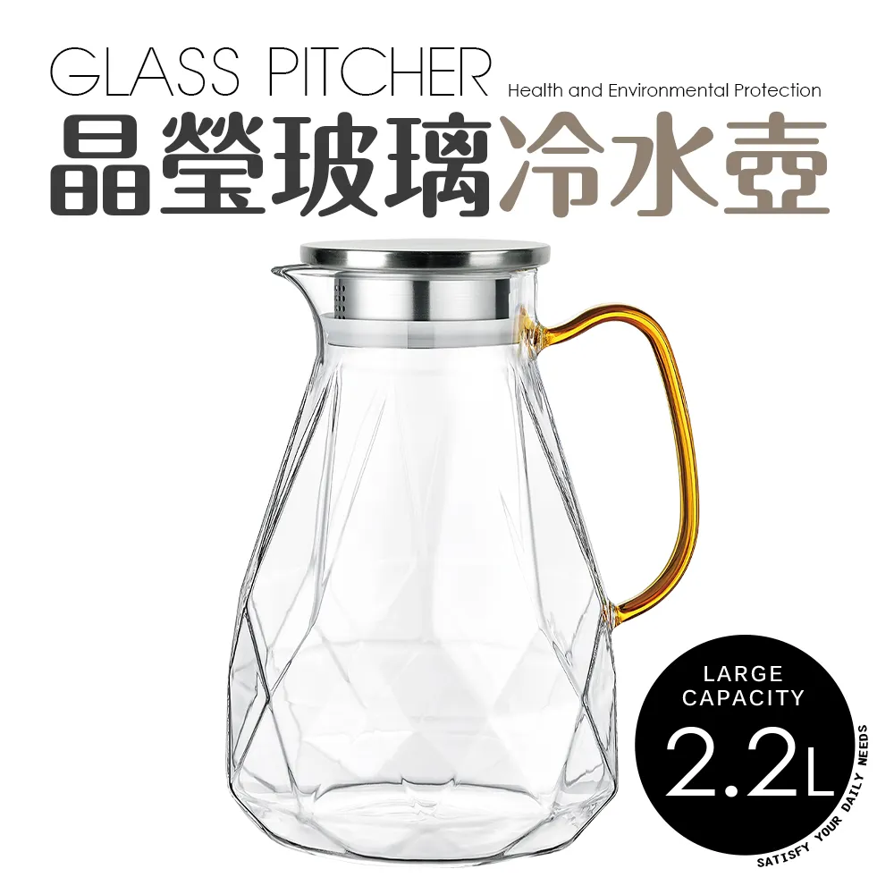 【Quasi】大容量耐熱高硼硅玻璃水瓶1500ml(附杯套) 歷史價格詳細信息
