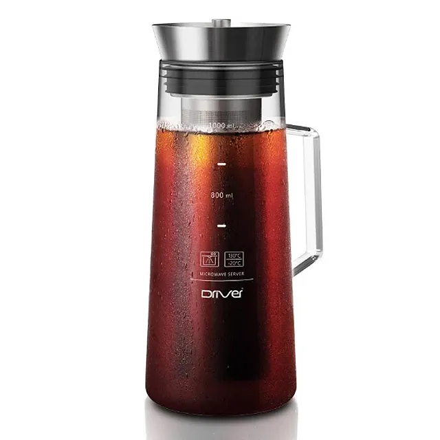 Driver 咖啡冷萃壺-1000ml 專利設計 冷萃咖啡 咖啡壺 冷熱兩用 茶壺 沖茶壺 泡茶壺 玻璃壺【官方直營】 歷史價格詳細信息