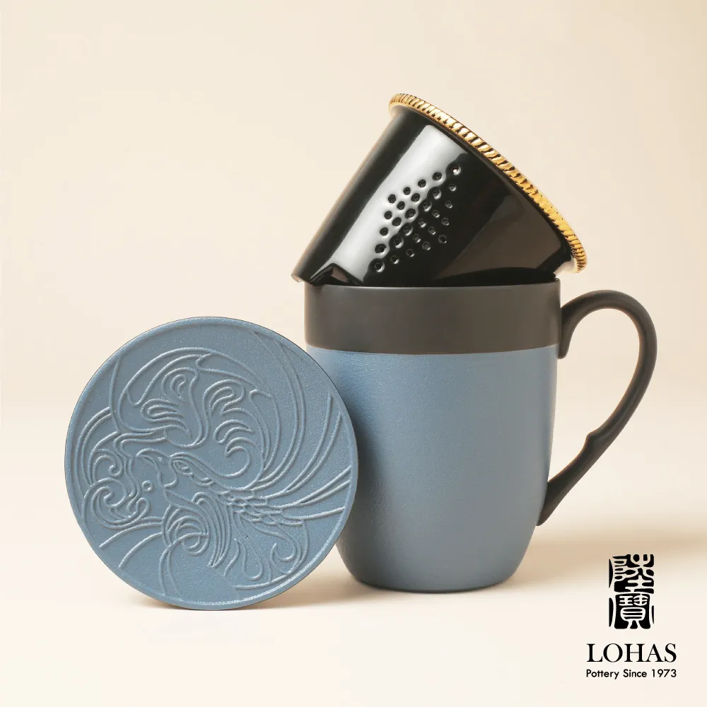 陸寶 金猴蓋杯-禪風黑350cc  獨享辦公陶杯 歷史價格詳細信息