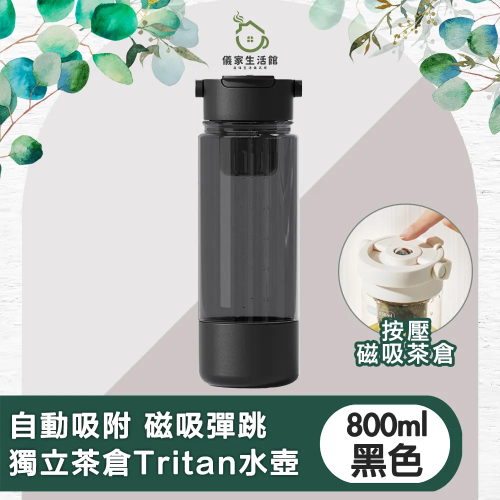 【儀家生活館】自動吸附 磁吸彈跳獨立茶倉Tritan水壺 800ml 歷史價格詳細信息
