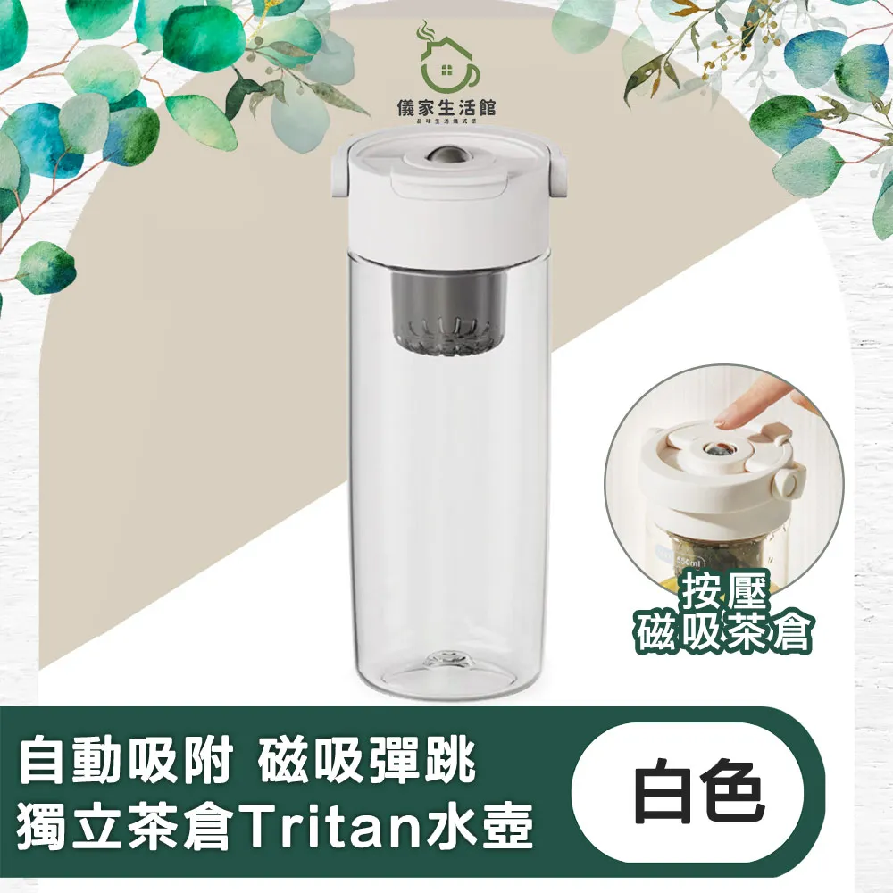 【儀家生活館】自動吸附 磁吸彈跳獨立茶倉Tritan水壺 800ml 歷史價格詳細信息