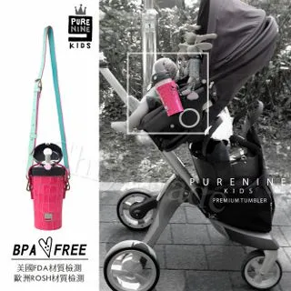 【韓國PURENINE】Kids兒童頂級時尚彈蓋隨身多功能保溫杯-290ML附皮杯套+背帶(墨綠色皮套+黑蓋瓶組)(保溫瓶) 歷史價格詳細信息