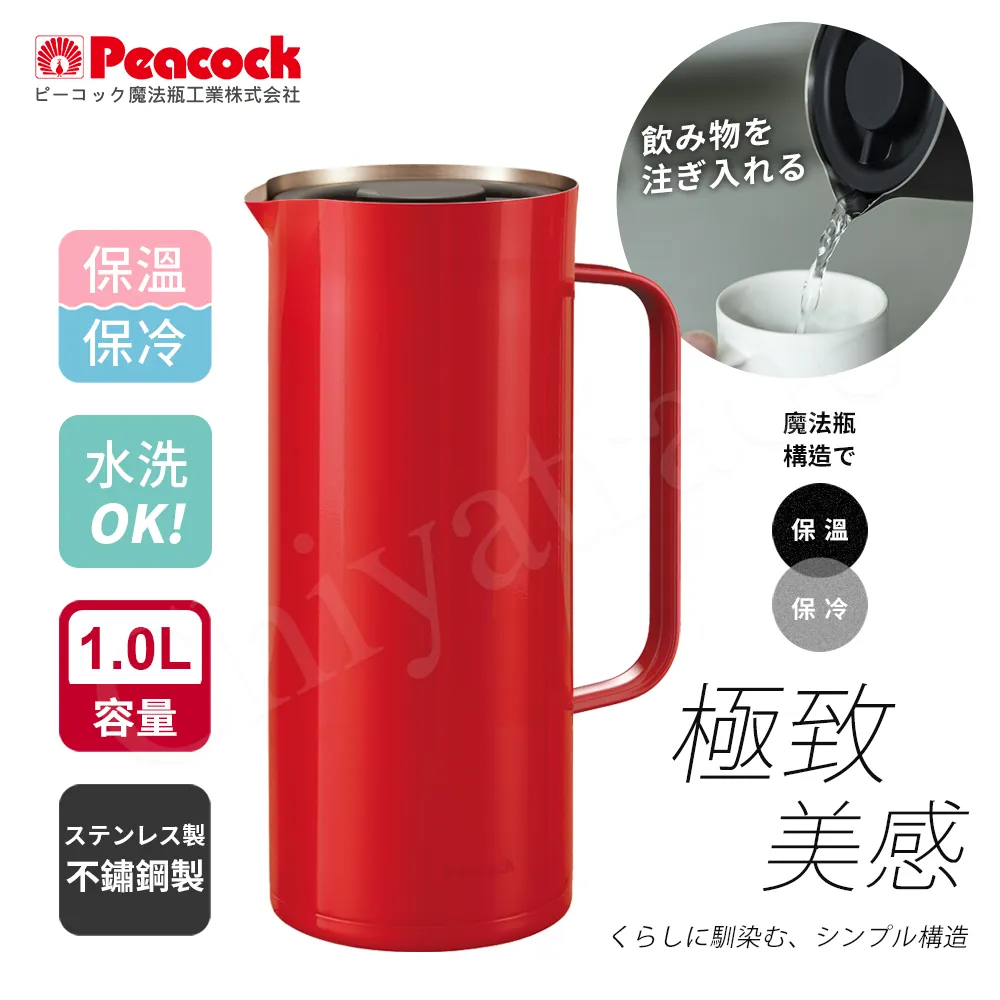 【Peacock 日本孔雀】時尚休閒 鎖扣式彈蓋 不鏽鋼保溫杯500ML-黑(直飲口設計)(保溫瓶) 歷史價格詳細信息