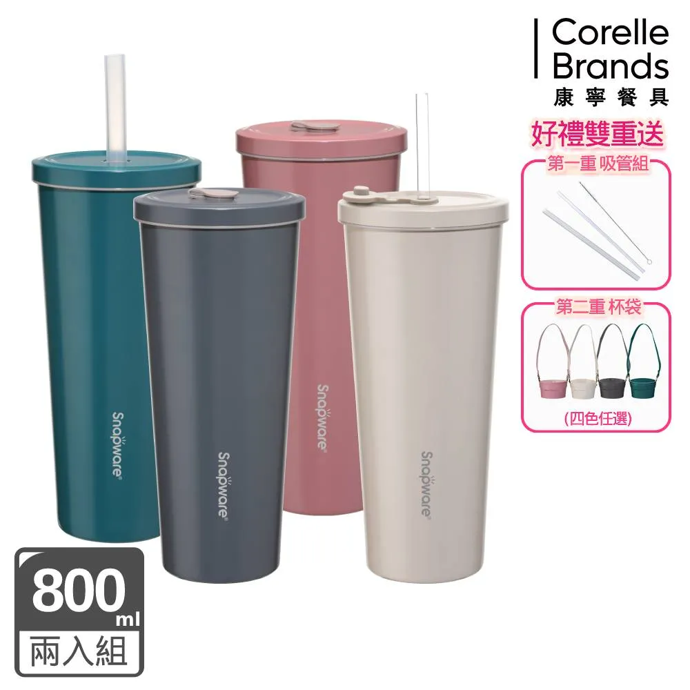 【康寧 Snapware】陶瓷不鏽鋼真空保溫吸管杯800ml(贈細吸管) 歷史價格詳細信息