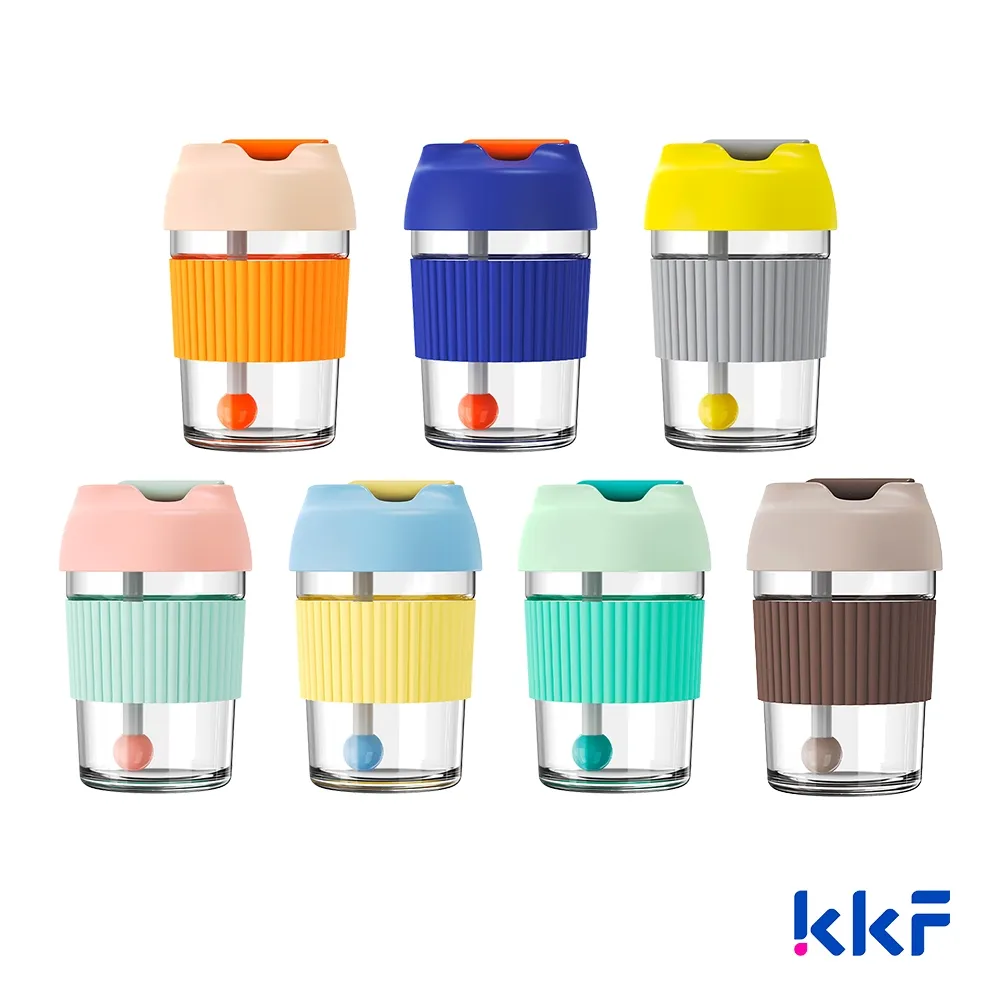【KKF 吻吻魚】彩虹啵啵兩用吸管隨行杯 365ml(耐熱玻璃、可拆洗、吸管直飲兩用、附精美包裝、送禮推薦) 歷史價格詳細信息