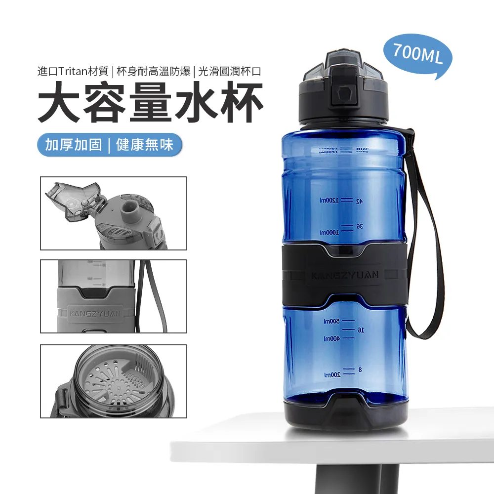 Tritan 湛藍運動水瓶 矽膠彈嘴水壺750ML(2入特惠) 歷史價格詳細信息