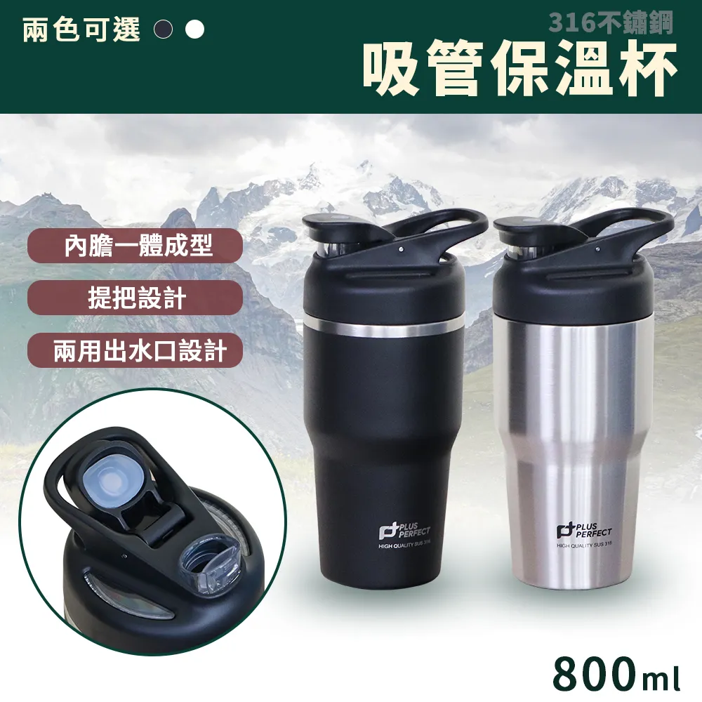 800ml 不銹鋼 316 運動保溫瓶帶吸管大容量便攜式熱水瓶帶帶不倒翁 歷史價格詳細信息