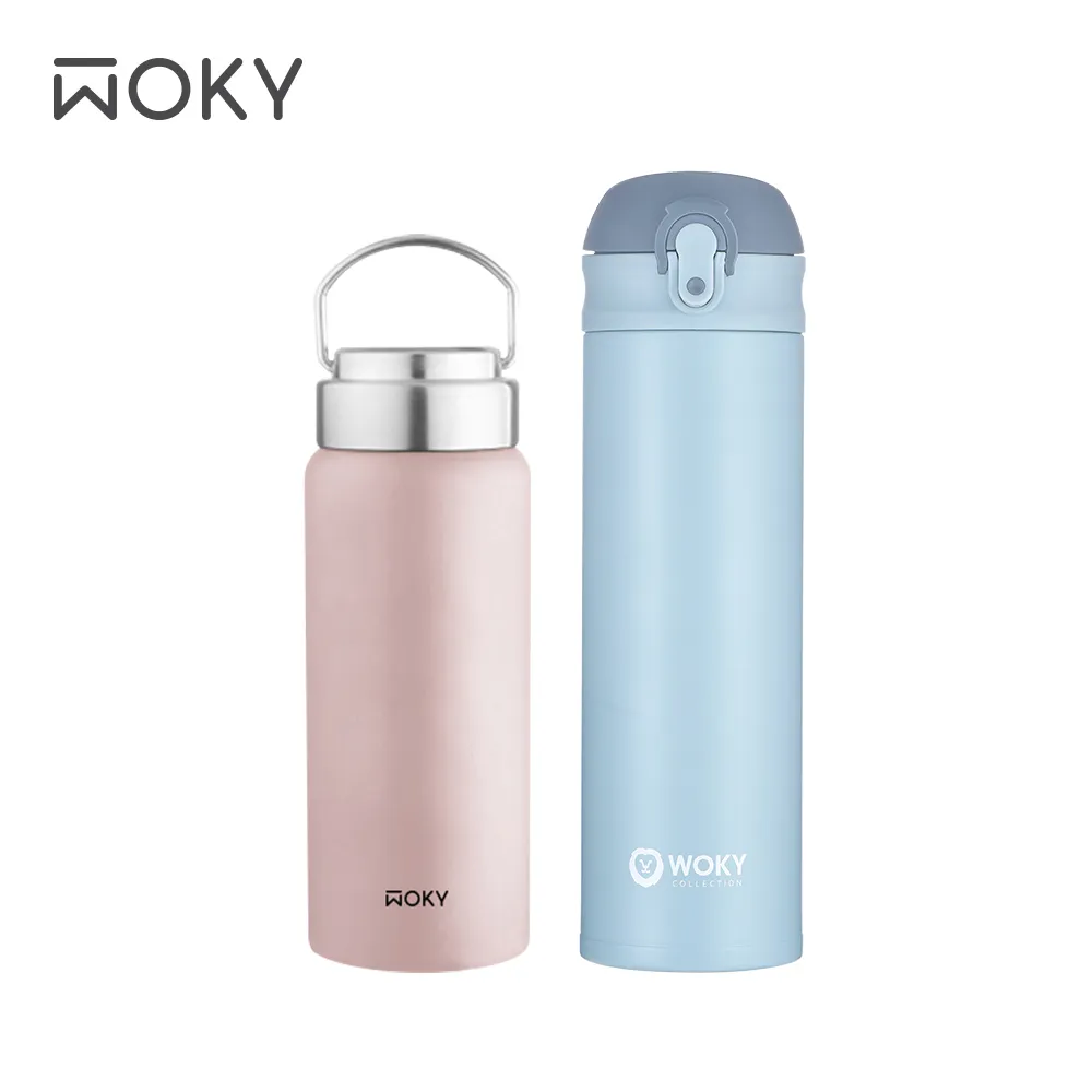 【WOKY 沃廚-買1送1】輕量彈蓋陶瓷易潔層保溫瓶450ml-夜幕藍+夜幕藍 歷史價格詳細信息