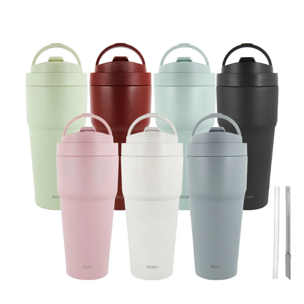 【WOKY 沃廚】-[●●]渾圓杯-手提雙層陶瓷易潔層保溫杯550ml 歷史價格詳細信息