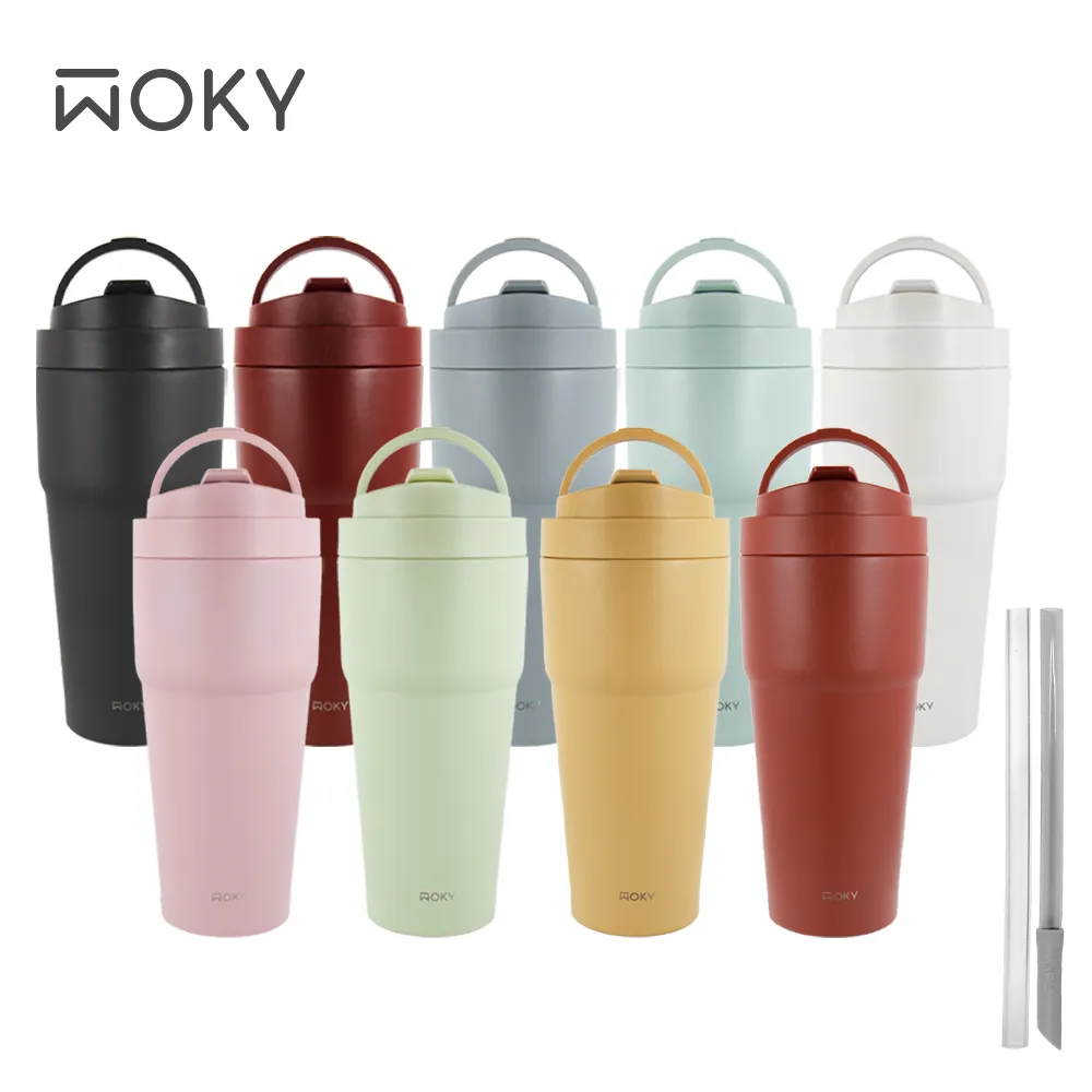 【WOKY 沃廚】-[●●]渾圓杯-手提雙層陶瓷易潔層保溫杯550ml 歷史價格詳細信息