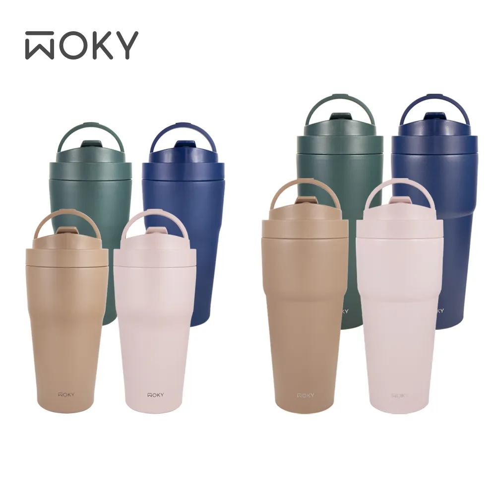 【WOKY 沃廚】-[●●]渾圓杯-手提雙層陶瓷易潔層保溫杯550ml 歷史價格詳細信息