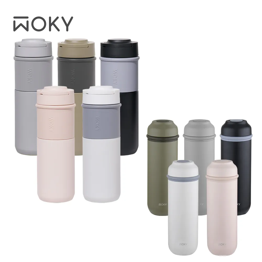 【WOKY 沃廚】提手鈦陶瓷易潔層保溫杯800ml+提手500ml(保溫瓶) 歷史價格詳細信息