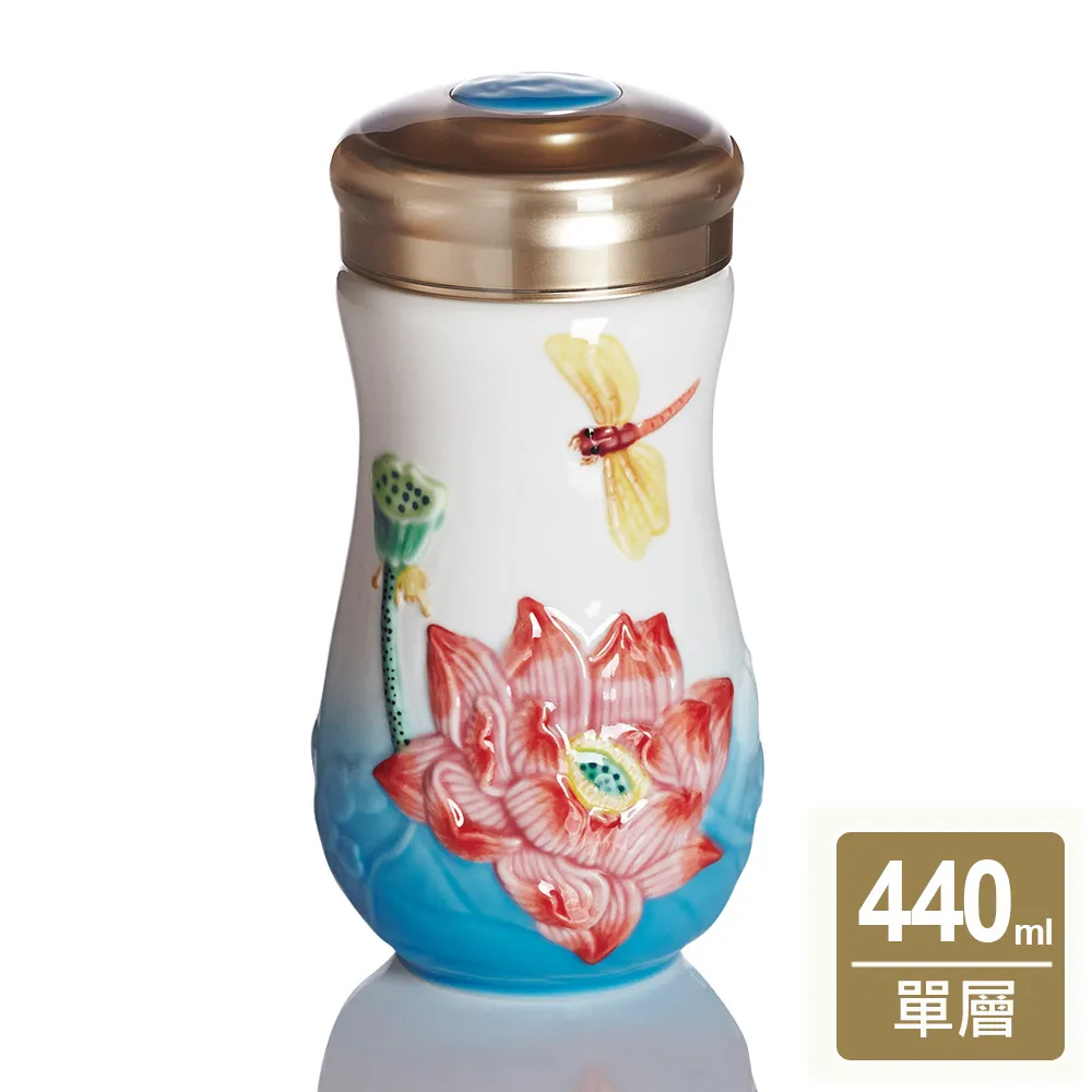【乾唐軒】海底世界單層陶瓷隨身杯(380ml 黃藍貼花) 歷史價格詳細信息