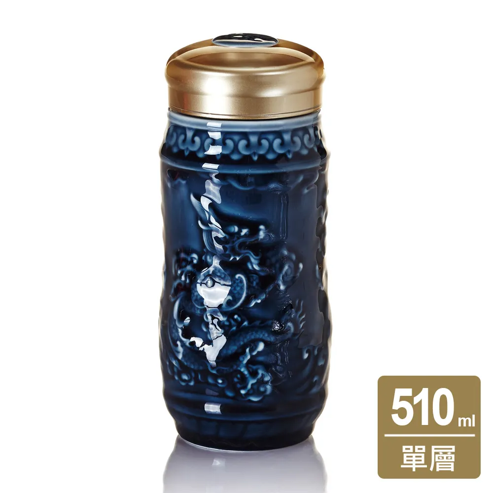 【乾唐軒】大豐收特雙陶瓷隨身杯350ml(水藍金) 歷史價格詳細信息
