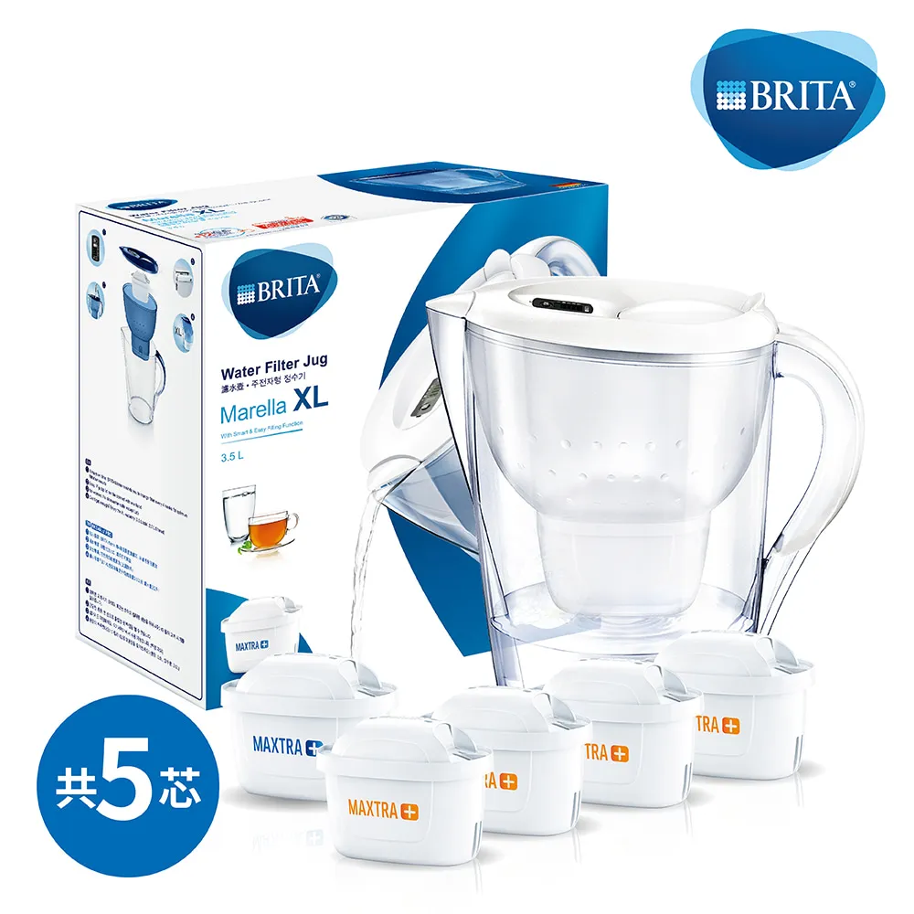 【BRITA】濾水壺 MARELLA馬利拉 白色3.5L 1壺3芯(車麗屋) 歷史價格詳細信息