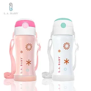 【L.A. Baby】超輕量保溫保冷雙層316不鏽鋼兒童揹帶保溫瓶水壺組(極光藍) 歷史價格詳細信息