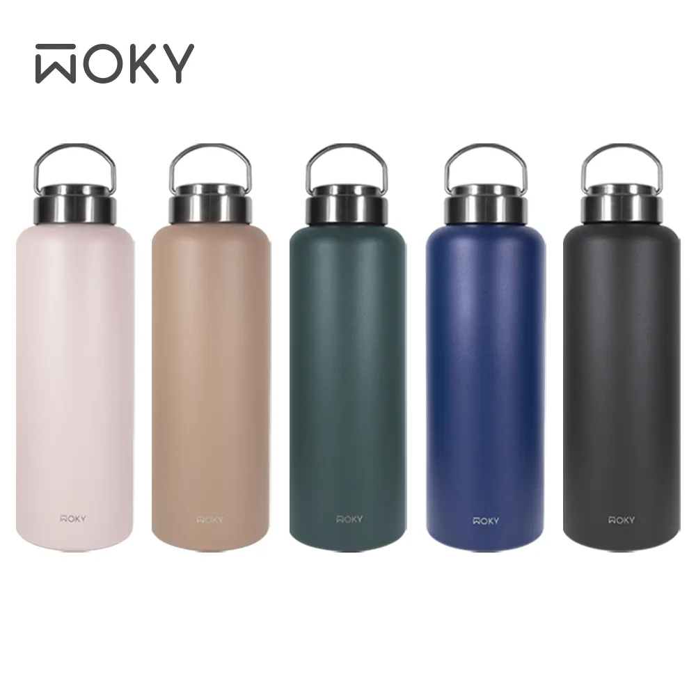 【WOKY 沃廚】提手輕芯鈦瓷易潔層保溫瓶800ml(3色可選) 歷史價格詳細信息