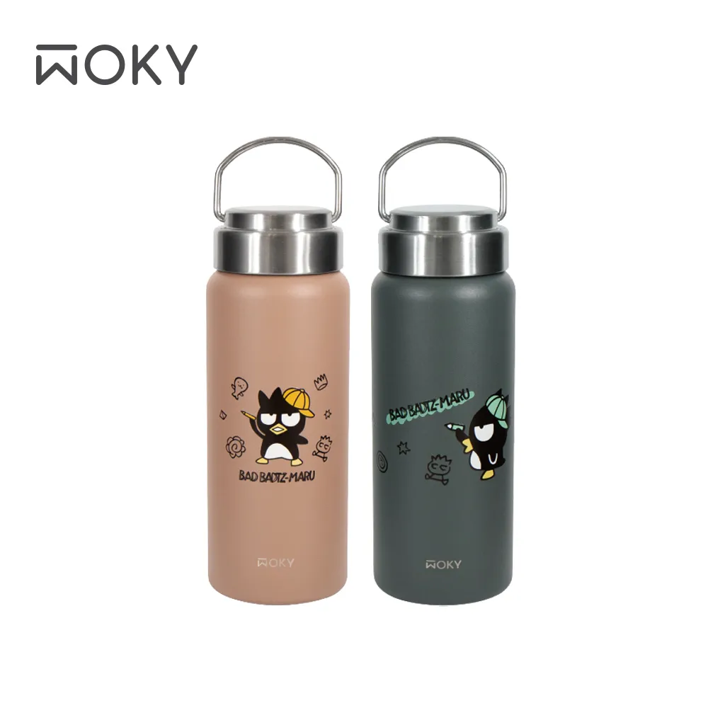 【WOKY X 三麗鷗】 Kitty聯名 手提鈦瓷保溫杯750ml(附吸管)_新品上市 歷史價格詳細信息