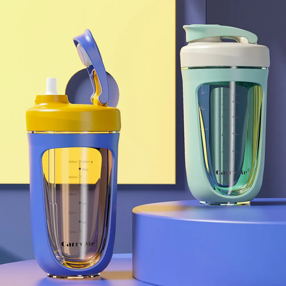 運動健身乳清蛋白搖搖杯奶昔杯運動水壺 600ml  四色可選 歷史價格詳細信息