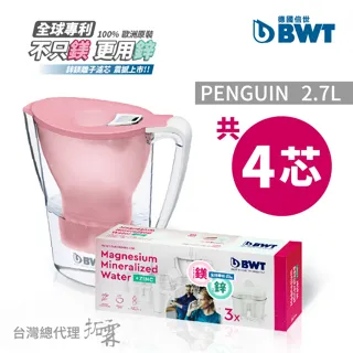 【BWT德國倍世】Penguin 2.7L濾水壺＋Mg2+鎂離子濾芯*1(五色任選) 歷史價格詳細信息
