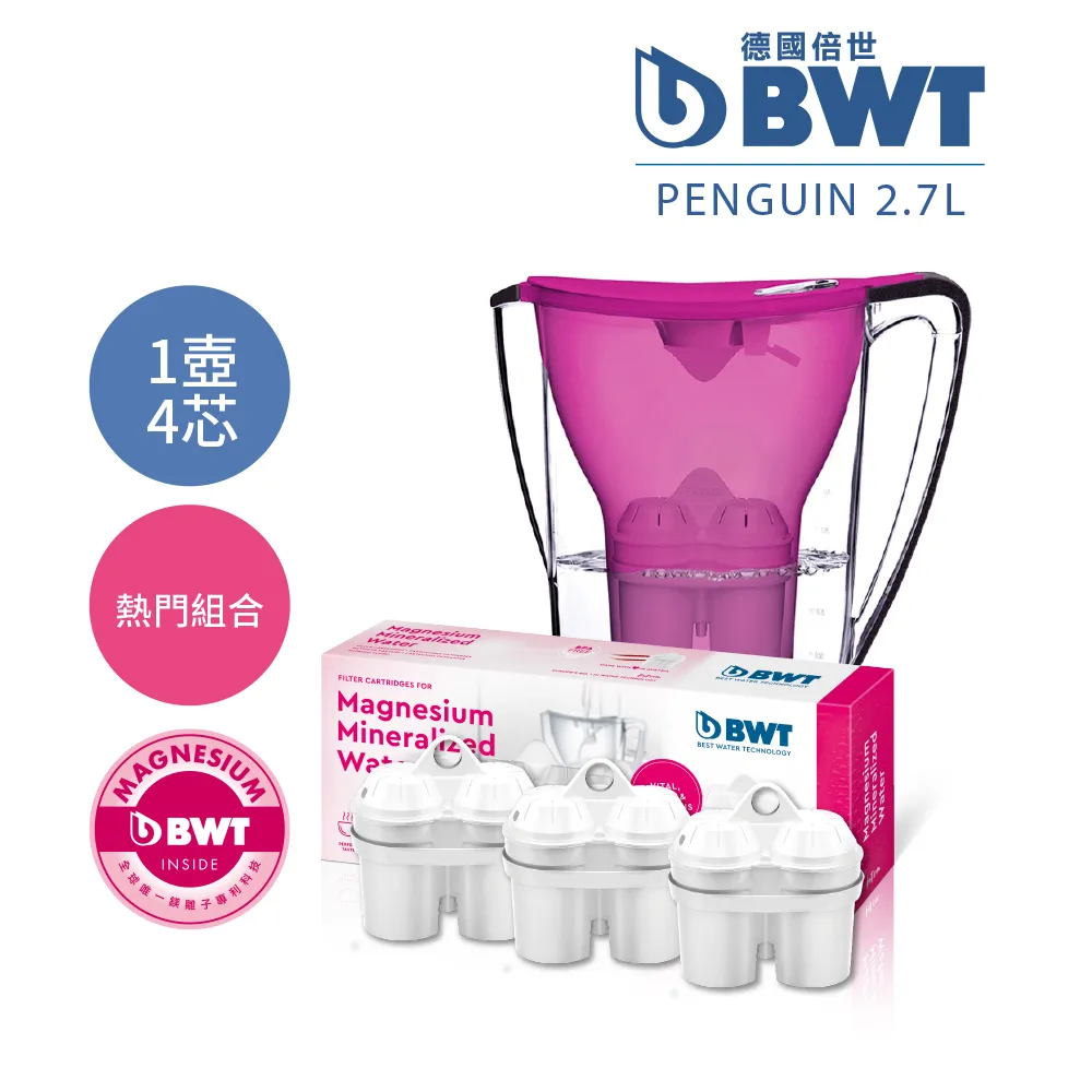 【BWT 德國倍世】 2.7L 企鵝壺 鎂離子 1壺4芯組合 (藍) 歷史價格詳細信息