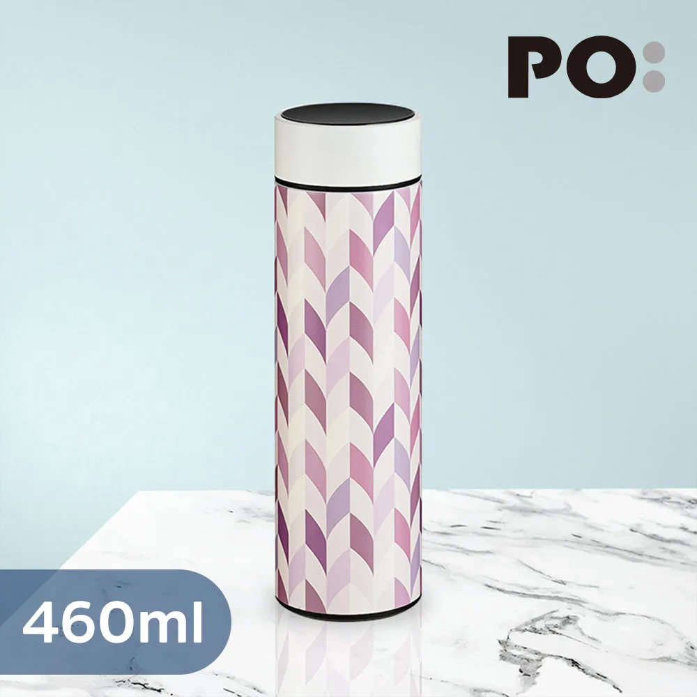 【PO:】溫度智能杯260ml(菱格條紋-白) 歷史價格詳細信息