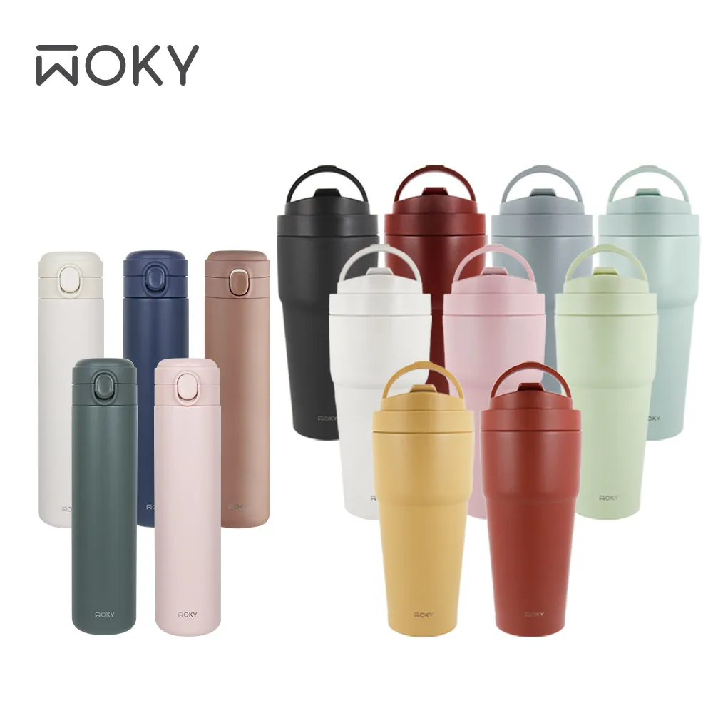 【WOKY 沃廚】-[●●]渾圓杯-手提雙層陶瓷易潔層保溫杯550ml 歷史價格詳細信息