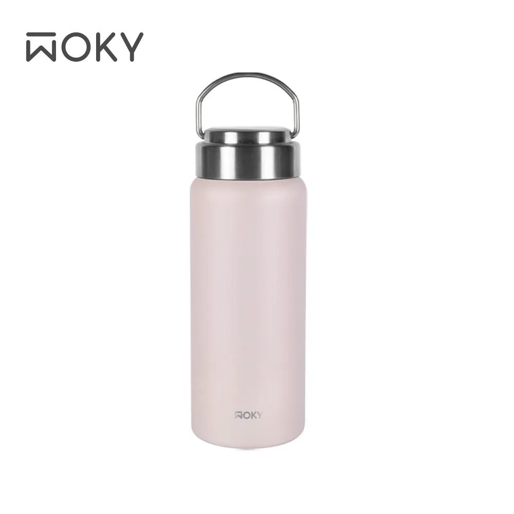 【WOKY 沃廚】提手輕芯鈦瓷易潔層保溫瓶800ml(3色可選) 歷史價格詳細信息