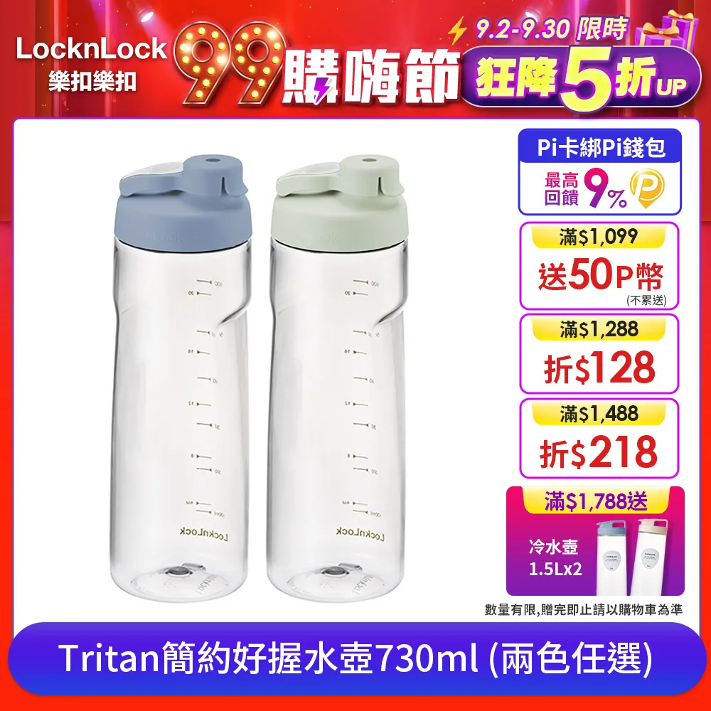 樂扣樂扣Tritan簡約好握水壺/730ml/莫蘭迪藍(ABF724MBLU) 歷史價格詳細信息