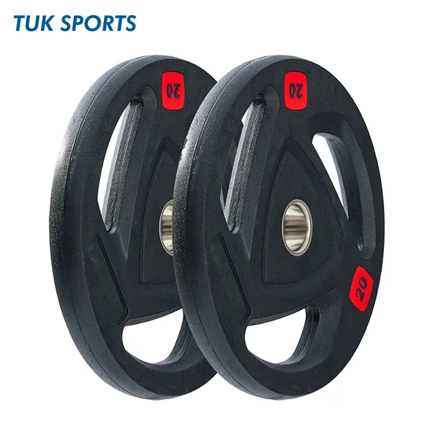 三抓孔槓鈴片家用舉重奧杆20公斤10KG健身PU手抓包膠鑄鐵槓鈴配件 歷史價格詳細信息