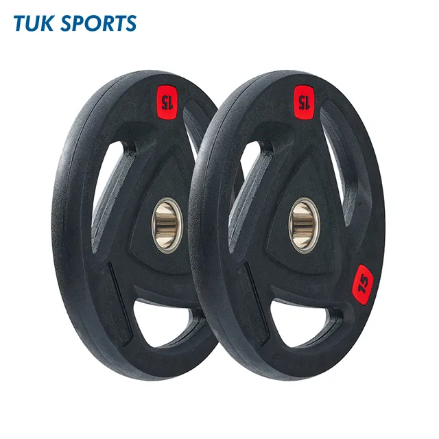 三抓孔槓鈴片家用舉重奧杆20公斤10KG健身PU手抓包膠鑄鐵槓鈴配件 歷史價格詳細信息