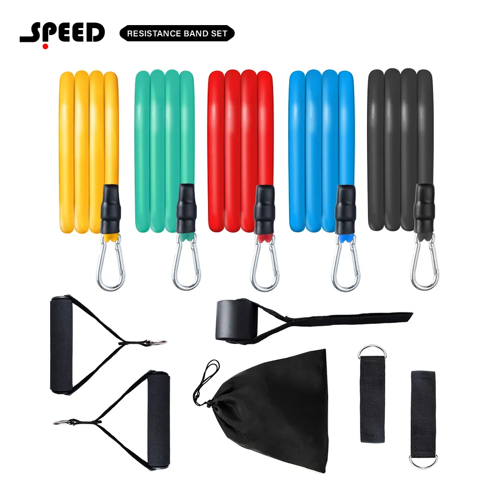 11件套健身彈力帶家用瑜伽美背塑形訓練阻力帶多功能防斷拉力繩 歷史價格詳細信息