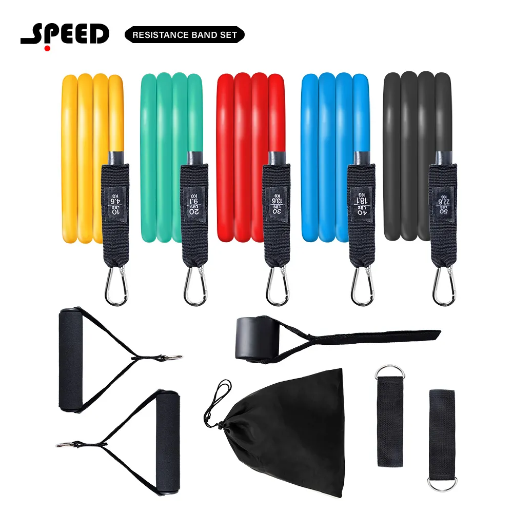 11件套健身彈力帶家用瑜伽美背塑形訓練阻力帶多功能防斷拉力繩 歷史價格詳細信息