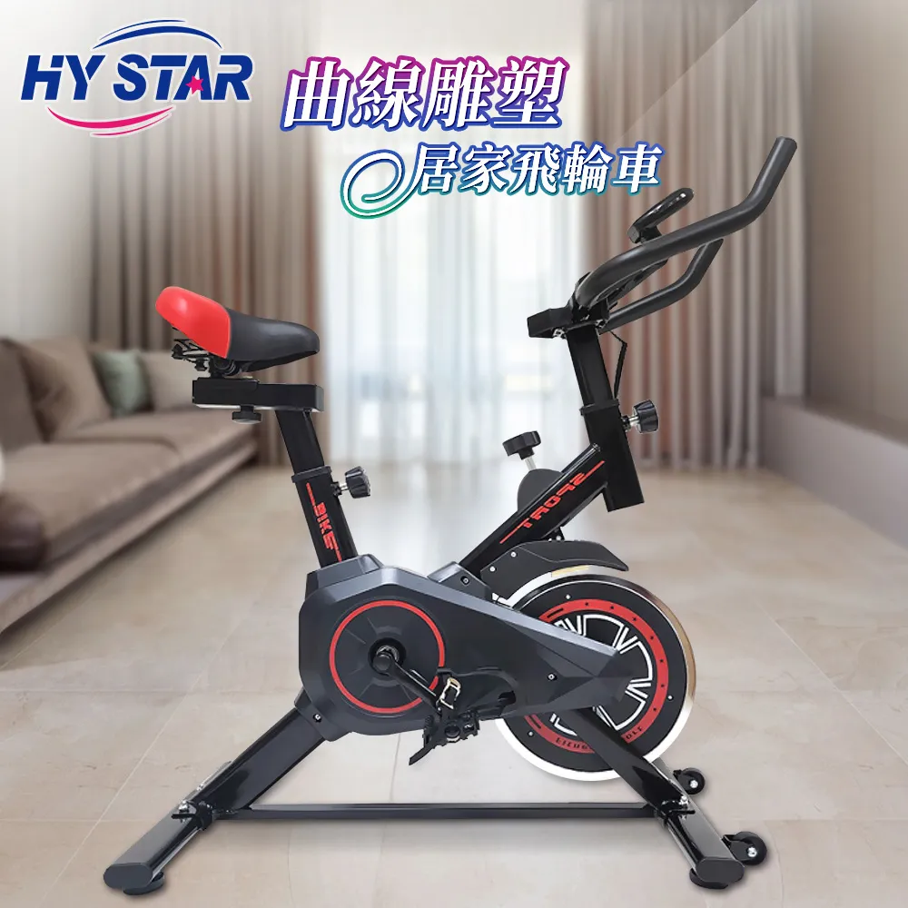 【HY-STAR】挑戰者Ⅱ曲線飛輪車-黑紅色(室內健身車/健身車) 歷史價格詳細信息