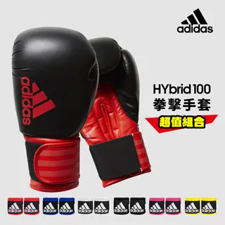 adidas Hybrid100 拳擊手套超值組-黑紅(拳擊手套+快速手綁帶) 歷史價格詳細信息