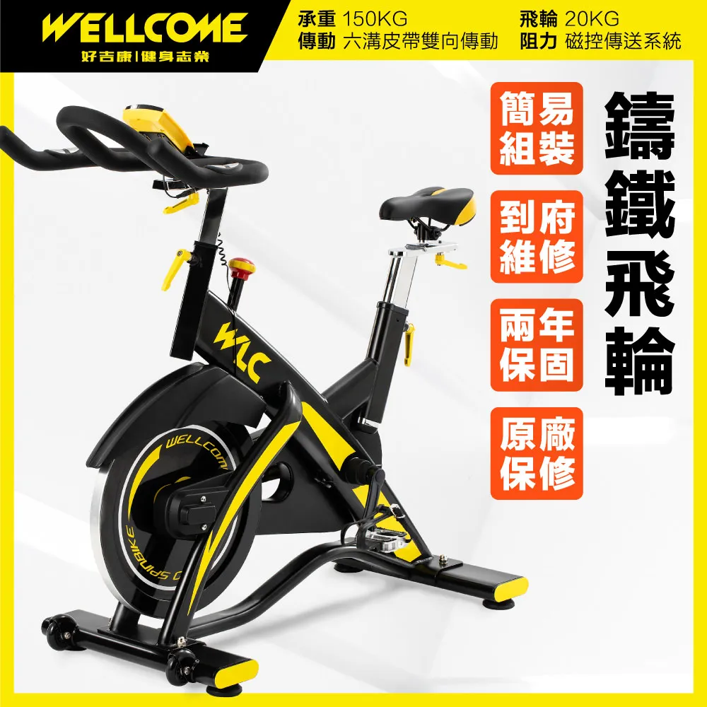 【well-come 好吉康】20KG磁控鑄鐵飛輪健身車M6(免費安裝/兩年保固/到府維修) 歷史價格詳細信息