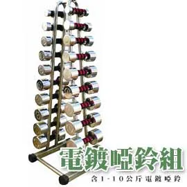 電鍍啞鈴10公斤(菱格紋槓心)(1支)(10kg/重量訓練/肌肉/二頭肌/胸肌/舉重) 歷史價格詳細信息