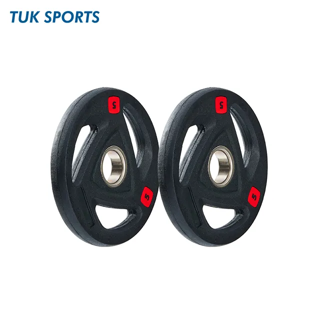 三抓孔槓鈴片家用舉重奧杆20公斤10KG健身PU手抓包膠鑄鐵槓鈴配件 歷史價格詳細信息