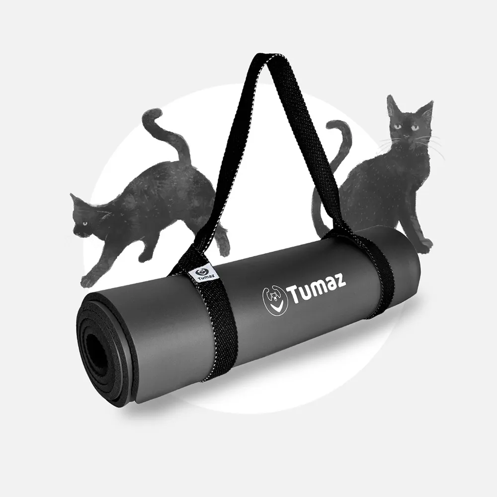 【Tumaz月熊健身】瑜珈貓大容量帆布包袋 質感黑 歷史價格詳細信息