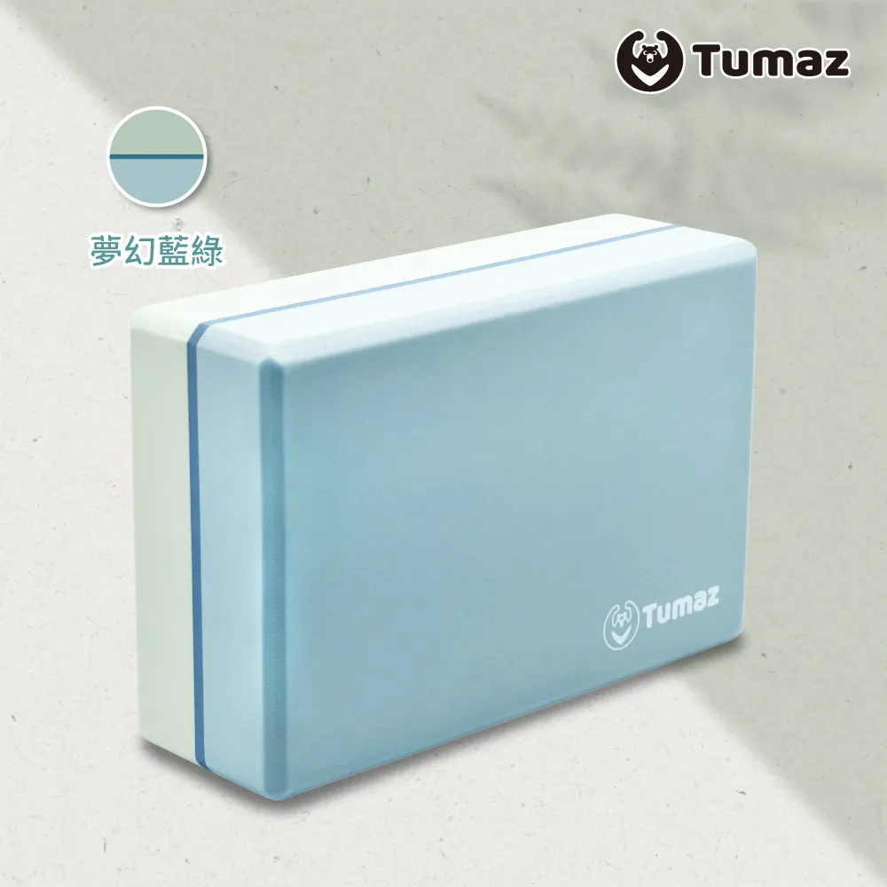 【Tumaz月熊健身】瑜珈磚-冰川綠2入組 (附8ft伸展帶) 新升級7.5cm 高密度50D 歷史價格詳細信息