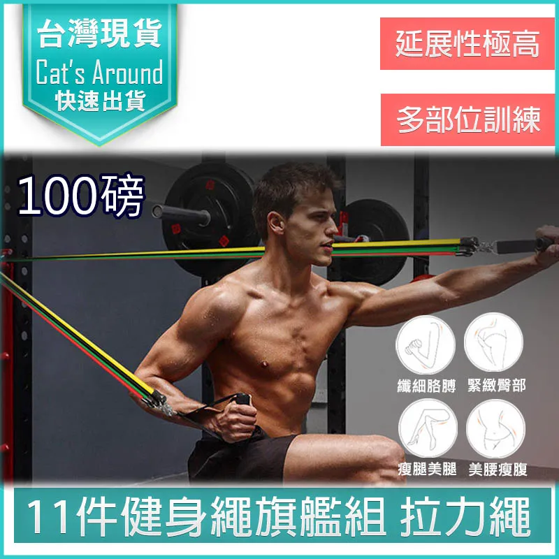 11件套健身彈力帶家用瑜伽美背塑形訓練阻力帶多功能防斷拉力繩 歷史價格詳細信息