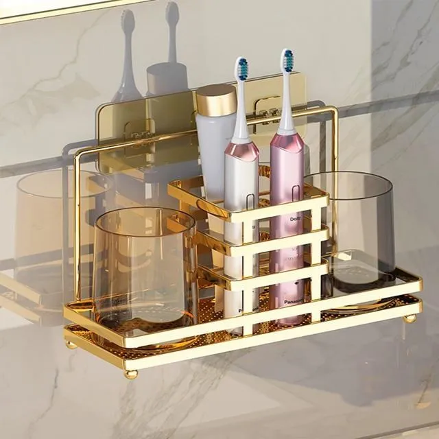 輕奢風 金色筆刷架口紅收納架 化妝刷架置物 梳妝台收納架 整理架 置物架 收納盒【SV6065】BO雜貨 歷史價格詳細信息