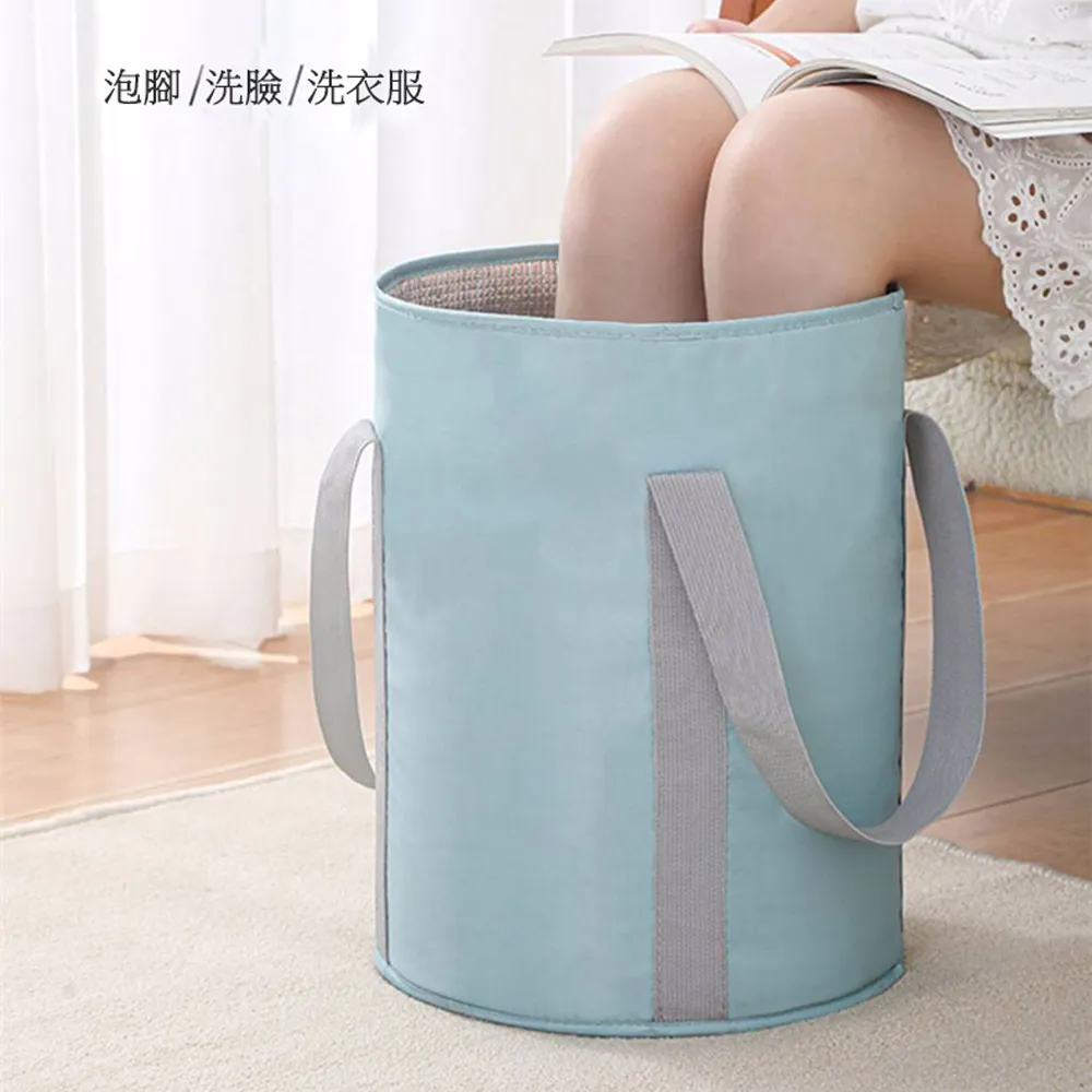 泡腳袋保溫款可攜式摺疊洗臉盆戶外水盆旅行神器泡腳桶過小腿加高 歷史價格詳細信息